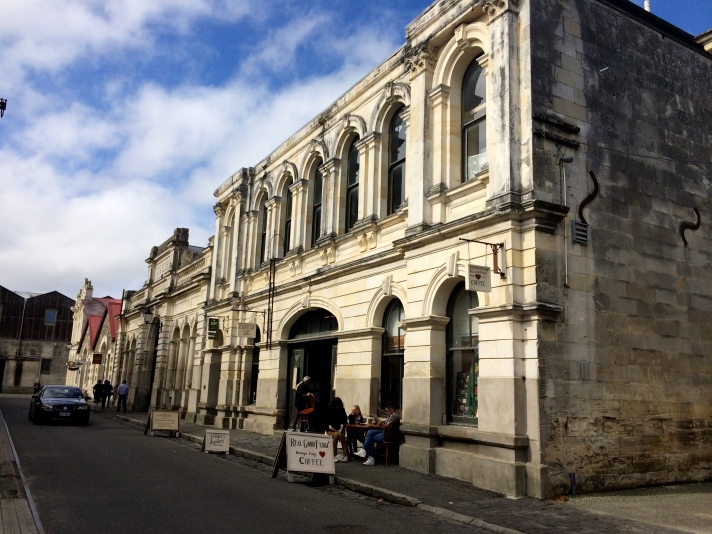 Oamaru has beautiful marble old buildings.  Although it's currently a ghost town awaiting a flock of artisans to make it alive again.  