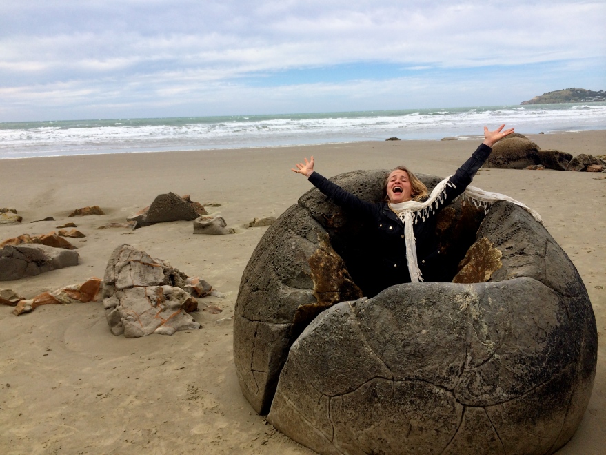 An example of the dragon's which are born from the Moeraki boulders.
